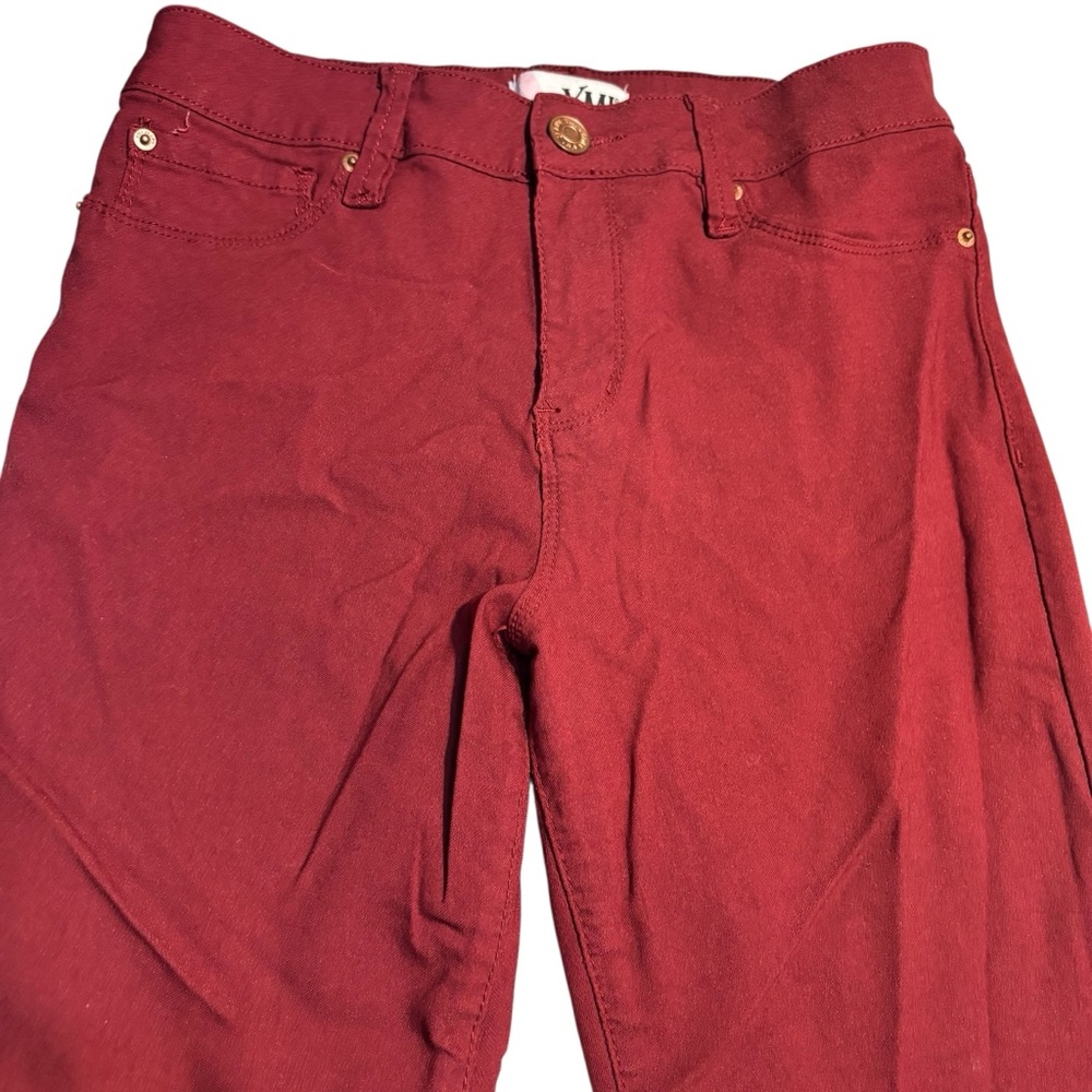 YMI Jeans Medium Burgundy Skinny High Rise Rayon Nylon Spandex Stretch 5-Pocket - Picture 3 of 14